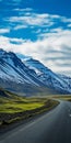 Scenic Road Through Snowy Mountains: Nikon D850 32k Uhd Photography