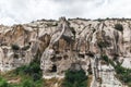 aerial view of majestic landscape in goreme national park,