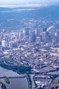 Aerial view of major american city minneapolis minnesota Royalty Free Stock Photo