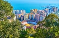 Aerial view on Malaga, Costa del Sol, Spain Royalty Free Stock Photo