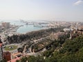 Aerial view of Malaga Harbour