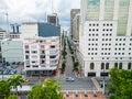 Aerial view of Malecon Simon Bolivar and 9 de Octubre Avenue Royalty Free Stock Photo