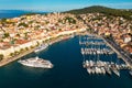 Aerial view of Mali Losinj town on Losinj island, Croatia Royalty Free Stock Photo