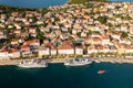 Aerial view of Mali Losinj town on Losinj island, Croatia Royalty Free Stock Photo