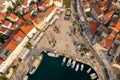 Aerial view of Mali Losinj town on Losinj island, Croatia Royalty Free Stock Photo