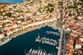 Aerial view of Mali Losinj town on Losinj island, Croatia Royalty Free Stock Photo