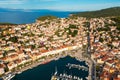 Aerial view of Mali Losinj town on Losinj island, Croatia Royalty Free Stock Photo