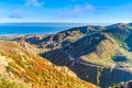 Aerial view of Malibu Canyon road