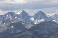 Aerial view of Mammoth mountains in Teton, California Royalty Free Stock Photo