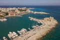 Aerial view of Mandrake port and Fort of St. Nicholas