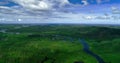 Aerial view of mangrove forest and river on the Siargao island. Philippines Royalty Free Stock Photo