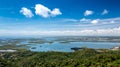 Aerial view of mangrove forests in Morrocoy National Park , Venezuela. Royalty Free Stock Photo
