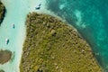 Aerial view of mangroves at Los Juanes in Morrocoy National Park, Venezuela. Royalty Free Stock Photo