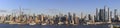Aerial view of Manhattan Midtown skyscrapers skyline panorama before sunset, New York City Royalty Free Stock Photo