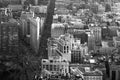 Aerial view of Manhattan skyline at sunset, New York City Royalty Free Stock Photo