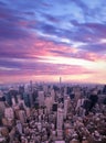 Aerial view of Manhattan skyscraper from Empire state building Royalty Free Stock Photo