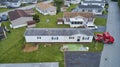 Aerial View of a Manufactured, Mobile, Prefab Home Being Removed Royalty Free Stock Photo