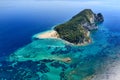 An aerial view of marathonisi in zakynthos Royalty Free Stock Photo