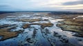 Aerial View Of Summer Swamp In Alaska: Stunning Nature Photography