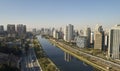 Aerial view of Marginal Pinheiros in Sao Paulo, Brazil