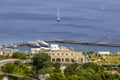 Aerial view of  Marina Grande the main port on the island, Capri Island, Naples, Italy Royalty Free Stock Photo