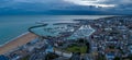 Aerial view of the Marina and Harbour at sunset. Ramsgate, Kent, England Royalty Free Stock Photo