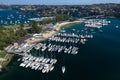 Aerial view of marinas at The Spit, Sydney Royalty Free Stock Photo