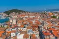 Aerial view of Marjan hill overlooking old town of Split in Croatia Royalty Free Stock Photo