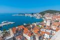 Aerial view of Marjan hill overlooking old town of Split in Croatia Royalty Free Stock Photo