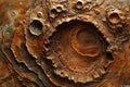 An aerial view of mars has revealed a large amount of crater shaped deposits