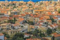 Aerial view of Marseille from basilica of Notre Dame de la Garde in Marseille