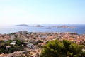 Aerial view of Marseille City coast