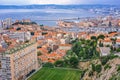 Aerial View of Marseille City and its Harbor, France Royalty Free Stock Photo