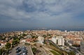 An aerial view of Marseille City and its harbor France Royalty Free Stock Photo