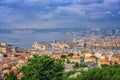 Aerial View of Marseille City and its Harbor, France Royalty Free Stock Photo