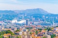 Aerial view of Marseille and Stade Velodrome, France Royalty Free Stock Photo