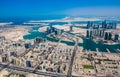 Aerial view of maryah island and Abu Dhabi skyline Royalty Free Stock Photo