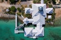 Aerial view of Masjid Besar Mosque on the Perhentian Islands in Malaysia Royalty Free Stock Photo