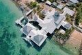 Aerial view of Masjid Besar Mosque on the Perhentian Islands in Malaysia Royalty Free Stock Photo