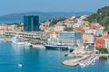 Aerial view of Matejuska pier in Split, Croatia Royalty Free Stock Photo