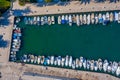 Aerial view of Matejuska pier in Split, Croatia Royalty Free Stock Photo