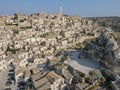 Aerial view of Matera on Italy