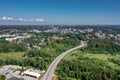 Aerial view of Matinkyla neighborhood of Espoo city Royalty Free Stock Photo