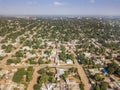 Aerial view of Matola, suburbs of Maputo, capital city of Mozambique