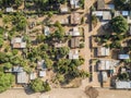 Aerial view of Matola, suburbs of Maputo, capital city of Mozambique