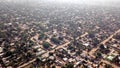 Aerial view of Matola, suburbs of Maputo, Mozambique