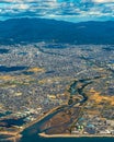 Aerial view of Matsuyama, Ehime, Japan