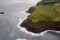 Aerial view of Maui`s North Coast. Road to Hana