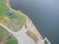 Maze in public park in ÃÂ iauliai city, Lithuania Royalty Free Stock Photo