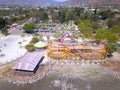 Aerial view of mechanical games on the Jocotepec boardwalk Royalty Free Stock Photo